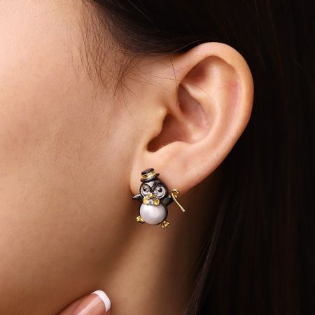 Penguin Stud Earrings