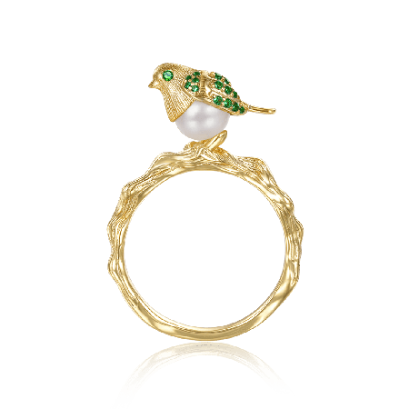 Bird Pearl Ring