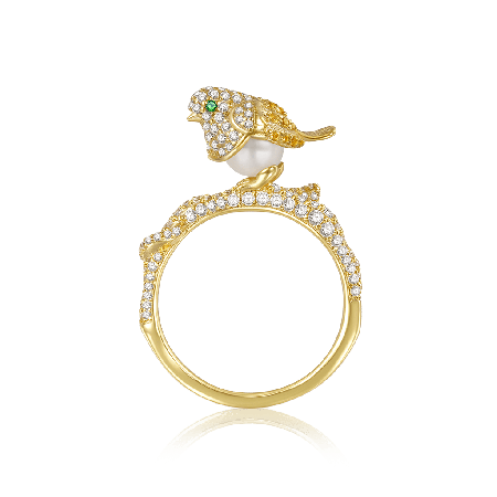 Bird Pearl Ring