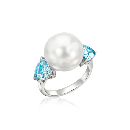 Blue Aquamarine Ring