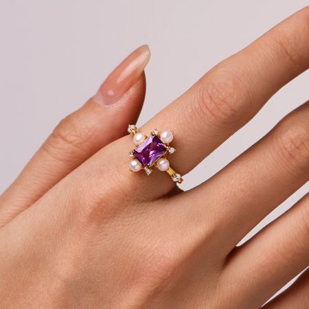 Purple Amethyst Ring