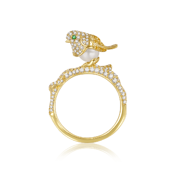 Bird Pearl Ring